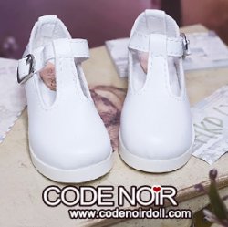 CLS000202 White T-Strap Mary Jane
