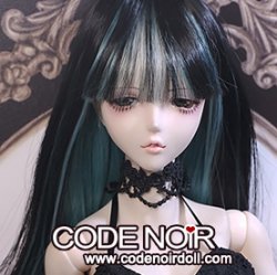 CYW000240 Black/Turquoise Two Tone Long Natural