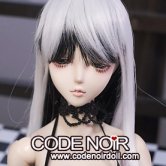 CYW000236 White/Black Two Tone Long Natural